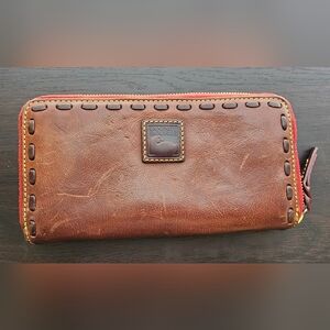 Dooney & Bourke Florentine Large Zip Around brown Wallet
